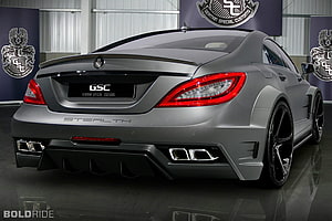GSC Stealth Mercedes-Benz CLS 63 AMG Rear View in Matte Grey HD wallpaper