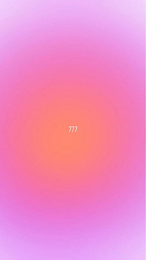 Aura Gradient Pink and Orange Aesthetic Wallpaper with Lucky 777 Number HD phone wallpaper