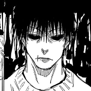 Toji Fushiguro Jujutsu Kaisen Black and White Manga Portrait HD phone wallpaper