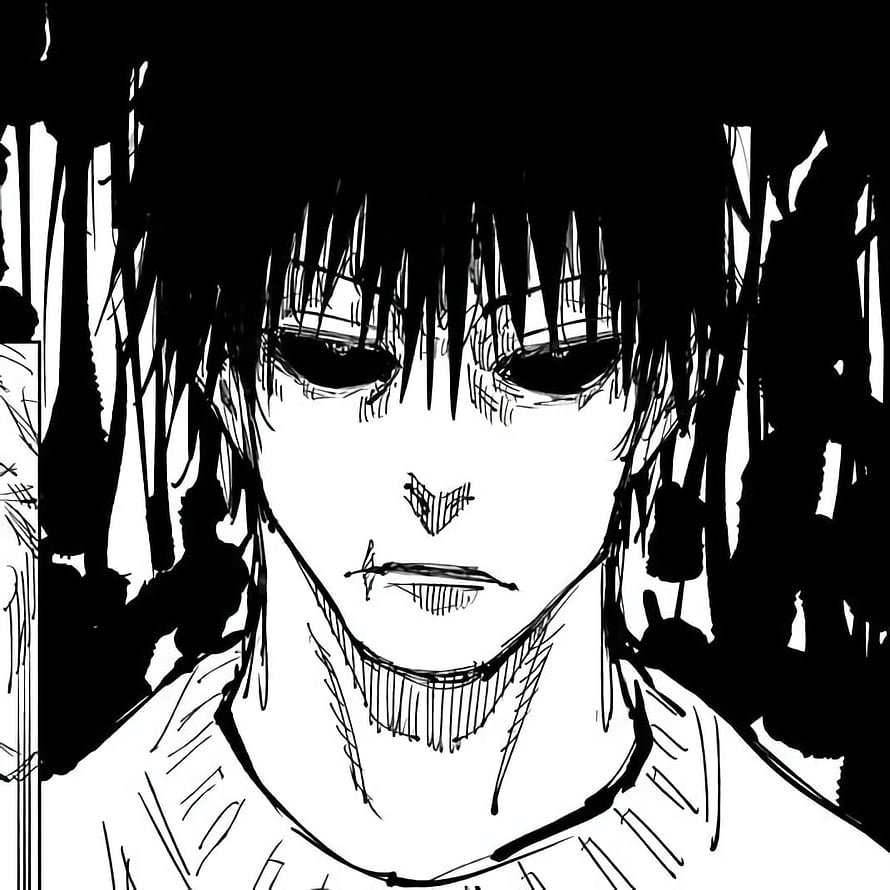 Toji Fushiguro Jujutsu Kaisen Black and White Manga Portrait HD phone wallpaper