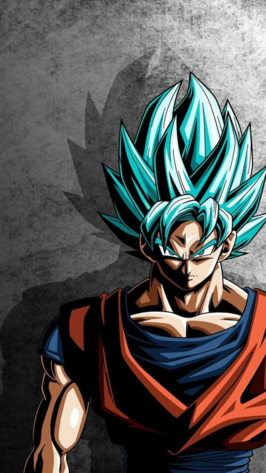 Goku Blue Hair Anime Character Portrait in Dragon Ball Style HD phone wallpaper