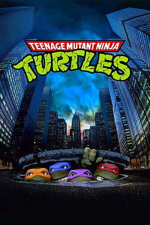 Teenage Mutant Ninja Turtles Peeking From Manhole Cover in City Skyline HD phone wallpaper