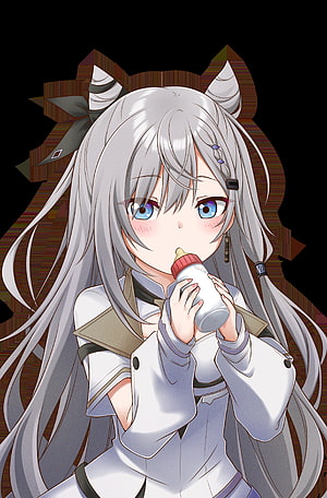 Vestia Zeta Anime Character Drinking From A Baby Bottle In White Uniform HD phone wallpaper