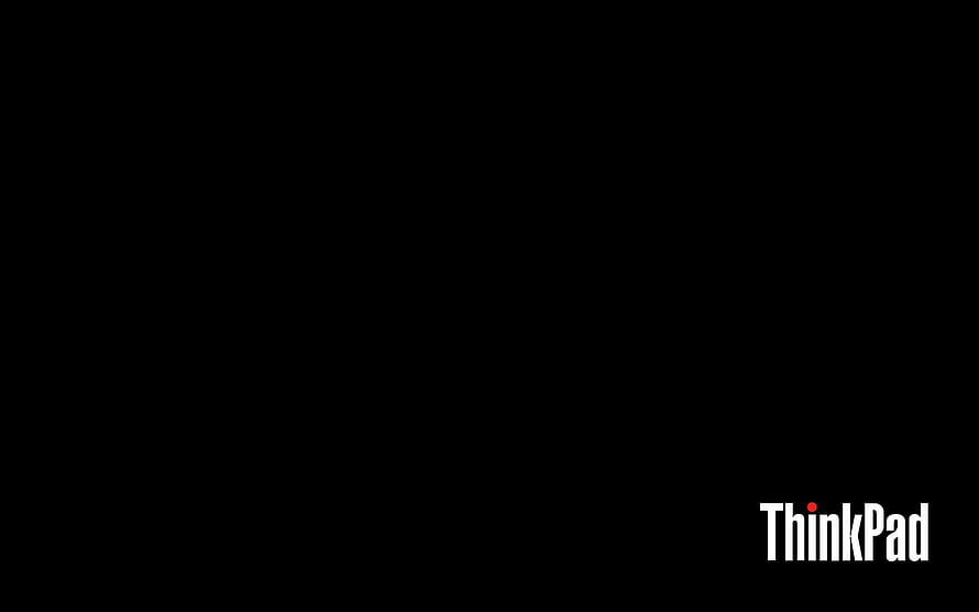 Minimalist Black ThinkPad Logo Wallpaper for Desktop HD wallpaper