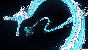 Demon Slayer Tanjiro Water Breathing Dragon Technique Anime Illustration HD wallpaper