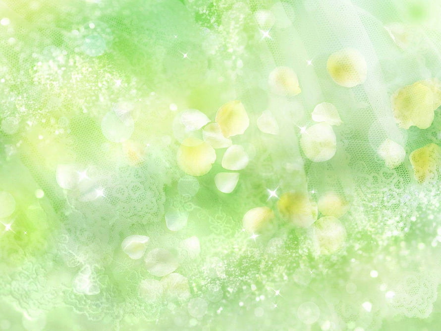 Soft Green Floral Bokeh Background with Sparkling Light Effects and Lace Texture HD wallpaper