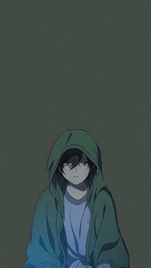 Yuu Otosaka in Green Hoodie from Charlotte Anime HD phone wallpaper