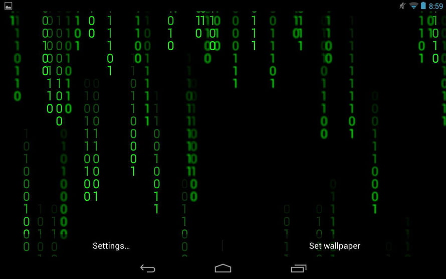 Green Binary Code Rain on Black Background Digital Matrix Style Wallpaper HD wallpaper