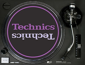 Technics SL-1210MK2 Direct Drive Turntable with Purple Slipmat and Tonearm HD wallpaper