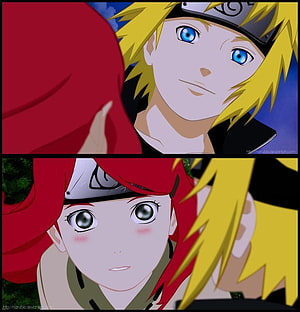 Minato and Kushina Anime Character Portrait Wallpaper HD phone wallpaper
