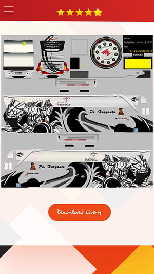 Bussid Jetbus 3 S Custom Livery Template with Black and White Graphic Design HD phone wallpaper