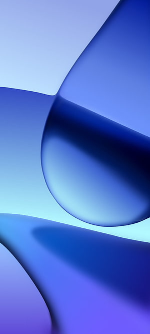Realme UI 3.0 Abstract Blue Gradient 3D Fluid Shapes Minimalist Wallpaper HD phone wallpaper