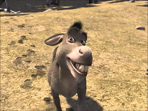 Donkey from Shrek in a Sunny Desert Landscape HD wallpaper