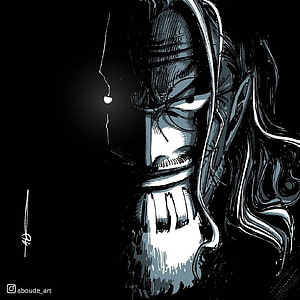Silent Rayleigh One Piece Dark Monochrome Portrait HD phone wallpaper