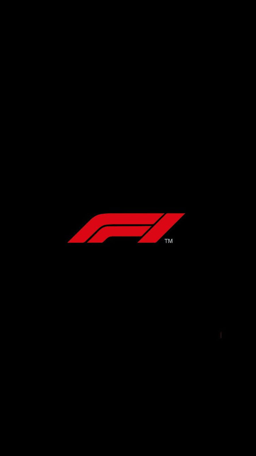 Formula 1 Red Logo on Black Background Minimalist Sports Branding Wallpaper HD phone wallpaper