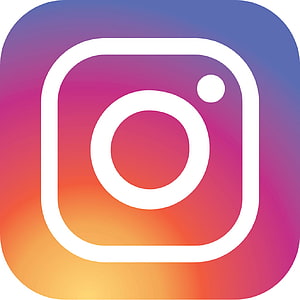 Instagram App Icon with Vibrant Gradient Background and White Camera Outline HD wallpaper