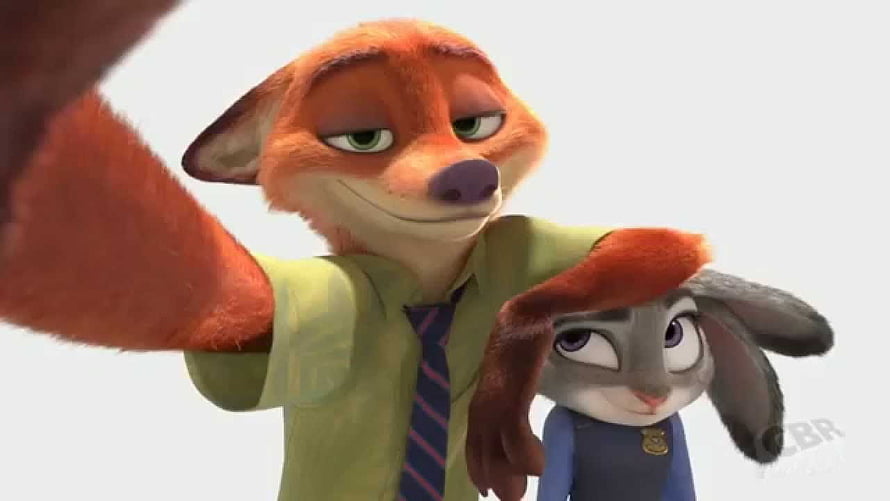 Nick Wilde and Judy Hopps Taking a Selfie in Zootopia HD wallpaper