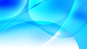 Abstract Blue and White Flowing Waves Minimalist Gradient Background HD wallpaper