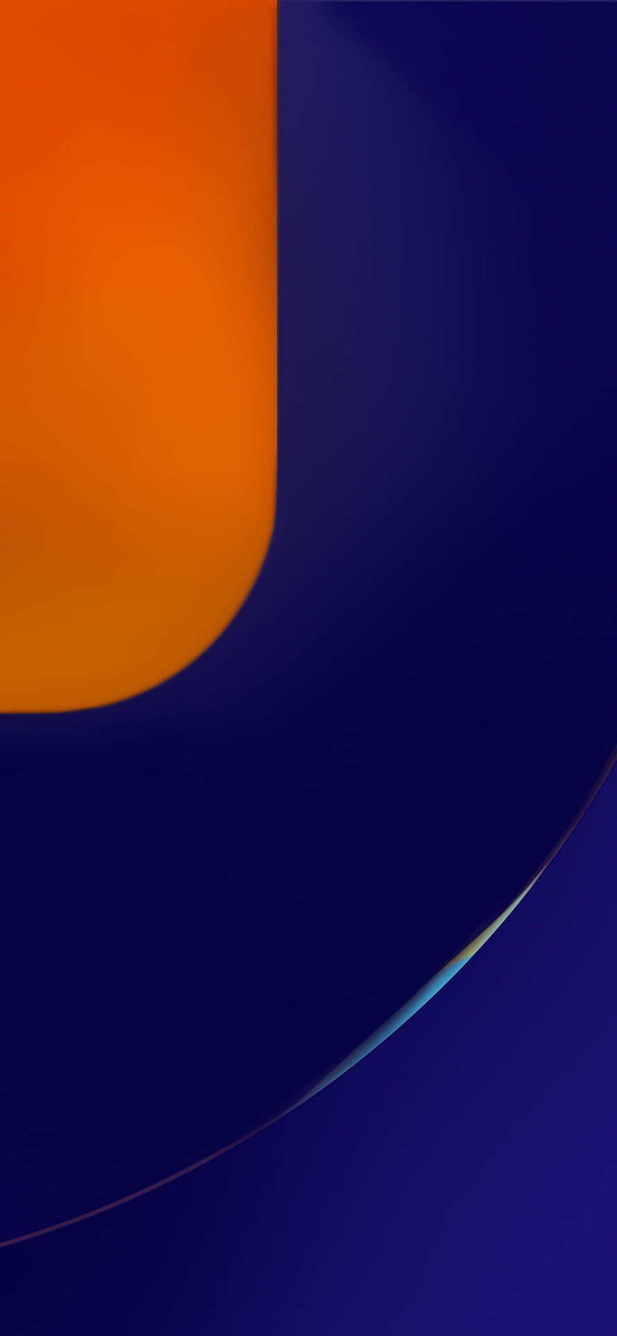 Samsung Galaxy A50s Abstract Geometric Wallpaper with Orange and Navy Blue Shapes HD phone wallpaper
