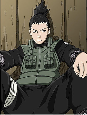 Nara Shikamaru in Konoha flak jacket from Naruto Shippuden anime HD phone wallpaper