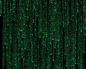 Green Digital Matrix Code Pattern on Black Background HD wallpaper