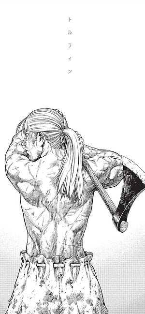 Thorfinn from Vinland Saga in Black and White Manga Illustration HD phone wallpaper