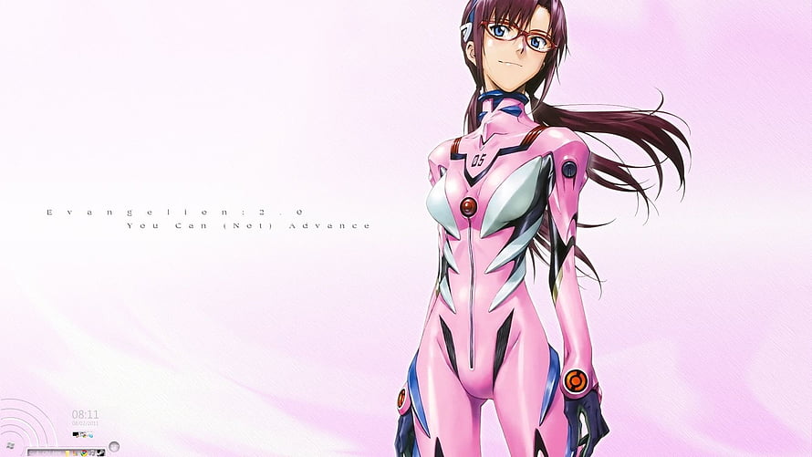 Mari Makinami Illustrious in Pink Plugsuit from Evangelion 2.0 You Can (Not) Advance HD wallpaper