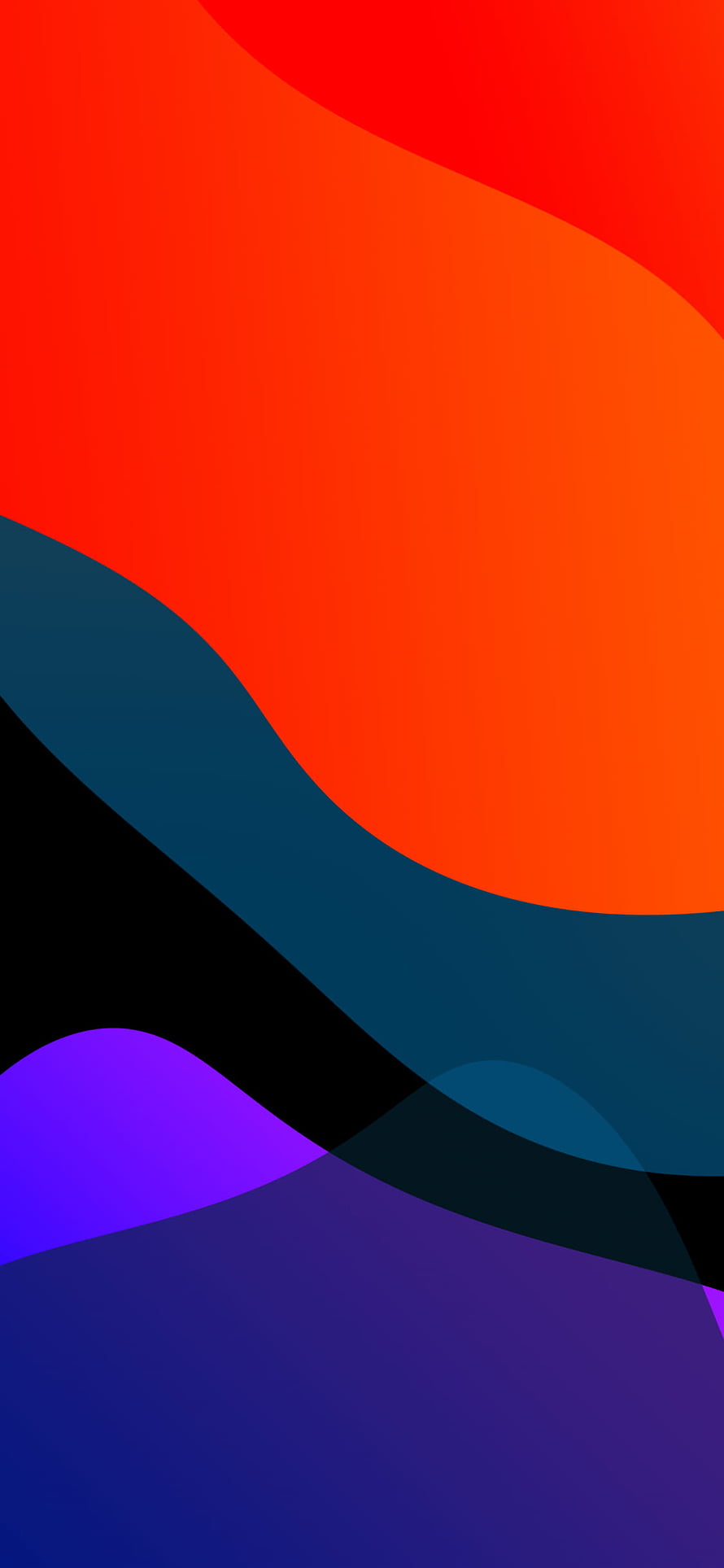 Vibrant Abstract Gradient Waves in Red Orange Purple and Deep Blue Tones HD phone wallpaper