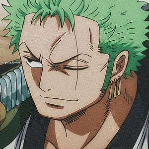Roronoa Zoro Close-Up Portrait From One Piece Anime HD phone wallpaper