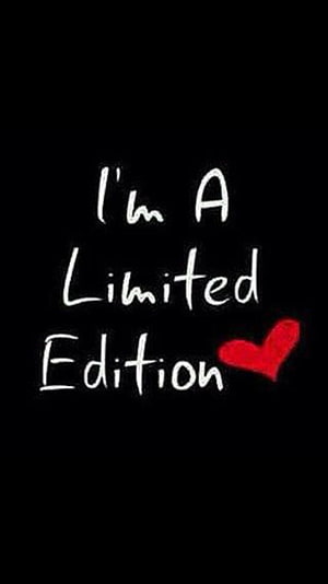I'm A Limited Edition Handwritten Quote With Red Heart On Black Background HD phone wallpaper