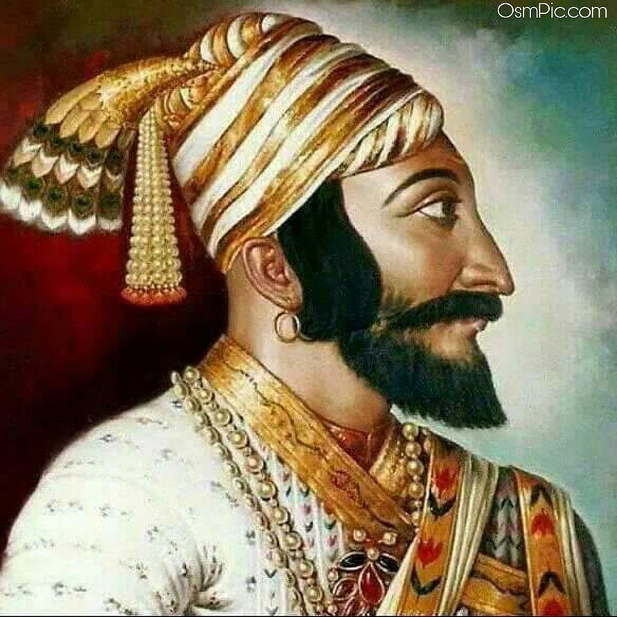 Chhatrapati Shivaji Maharaj Portrait in Traditional Turban and Regal Attire HD phone wallpaper