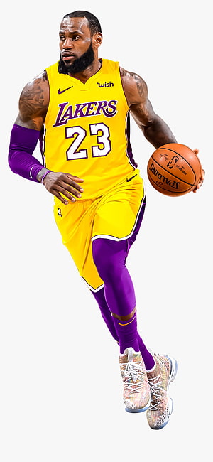 LeBron James in Lakers Gold Jersey Dribbling Basketball on White Background HD phone wallpaper