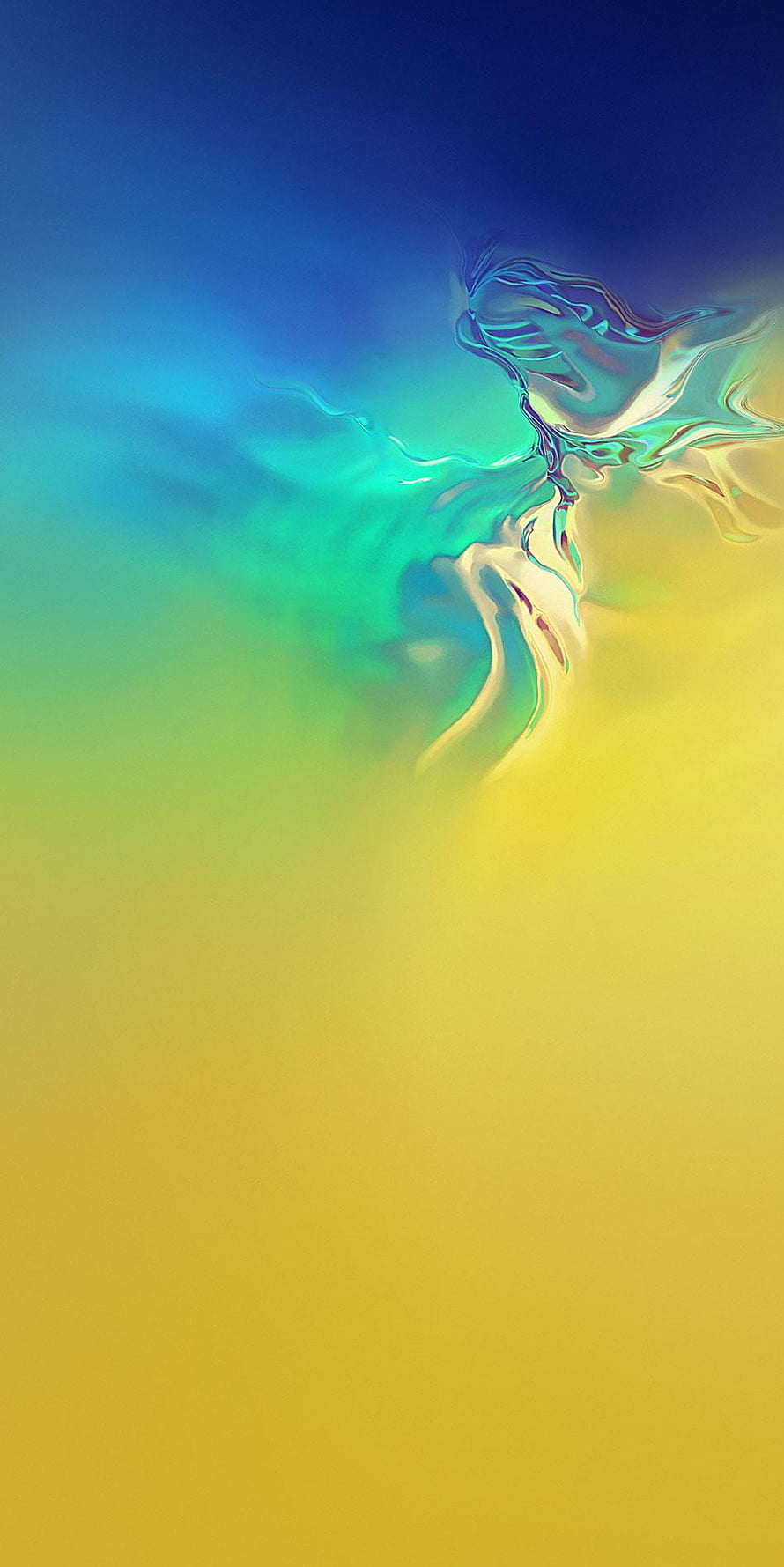Samsung Galaxy S10 Abstract Liquid Gradient Wallpaper in Blue Green and Gold HD phone wallpaper