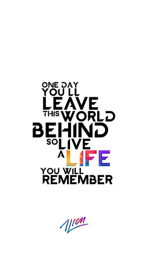 Avicii The Nights Motivational Quote Typography with Colorful Life Text on White Background HD phone wallpaper