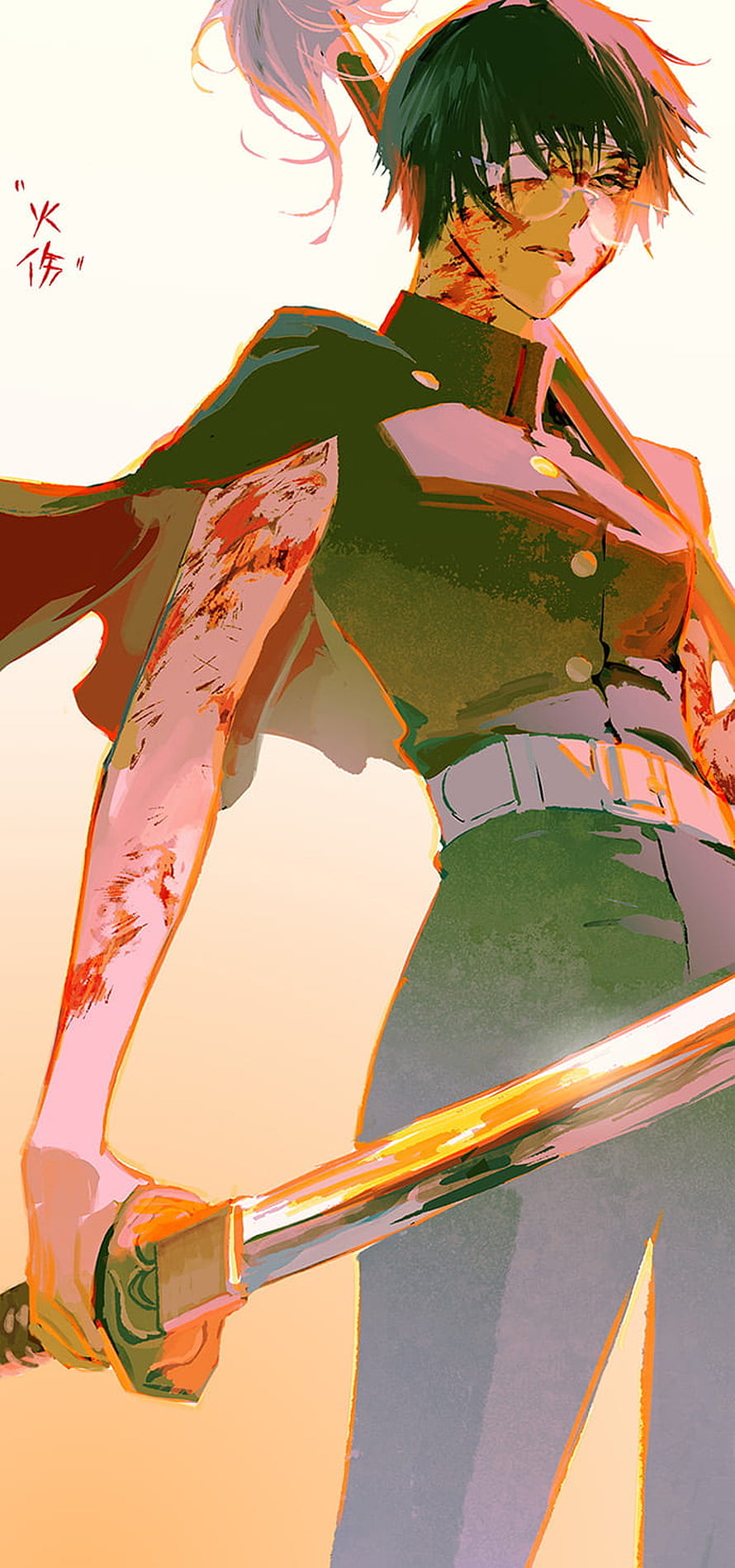 Maki Zenin from Jujutsu Kaisen Wielding a Sword in a Dynamic Anime Illustration HD phone wallpaper