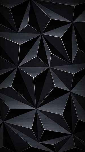 Dark Geometric Low Poly Pattern with Brushed Metal Texture and Sharp Angular Facets HD phone wallpaper