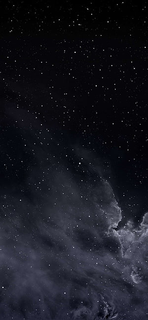 Monochrome Deep Space Nebula and Starfield Wallpaper HD phone wallpaper