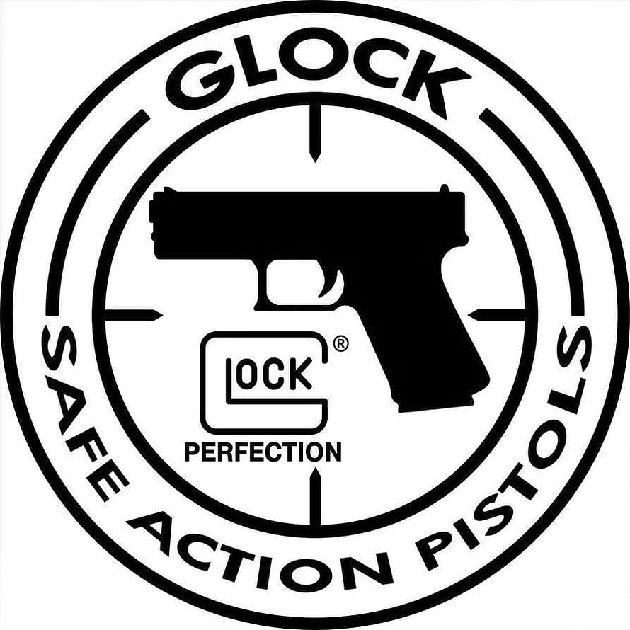 Glock Safe Action Pistols Emblem with Silhouette and Perfection Tagline HD phone wallpaper