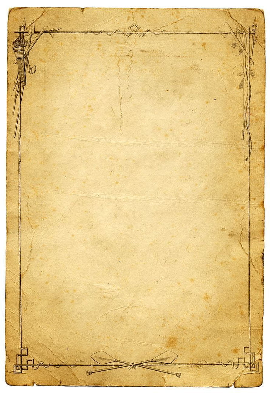 Aged Parchment Scroll Template with Viking Style Border and Decorative Frame HD phone wallpaper