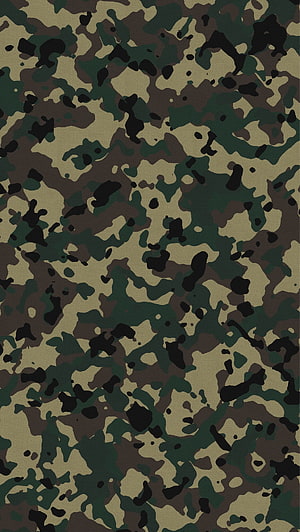 Classic Military Woodland Camouflage Pattern with Olive Green and Tan Tones HD phone wallpaper