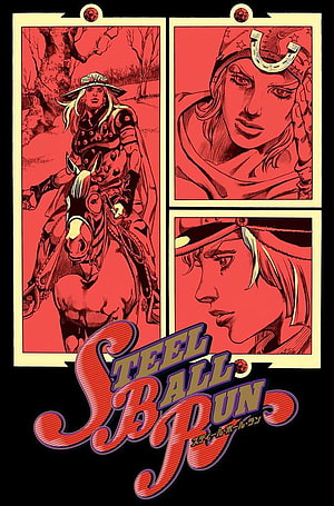 JoJo's Bizarre Adventure Steel Ball Run Anime Poster with Character Illustrations HD phone wallpaper