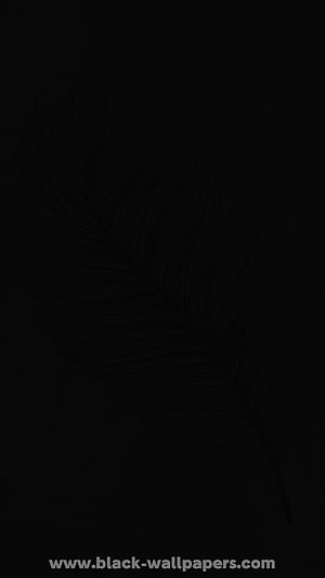 Minimalist Black Palm Leaf Silhouette on Dark Background HD phone wallpaper