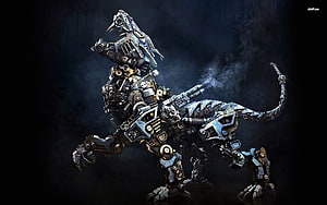 Steampunk Mechanical T-Rex Robot with Steam Vents and Industrial Metal Plating HD wallpaper
