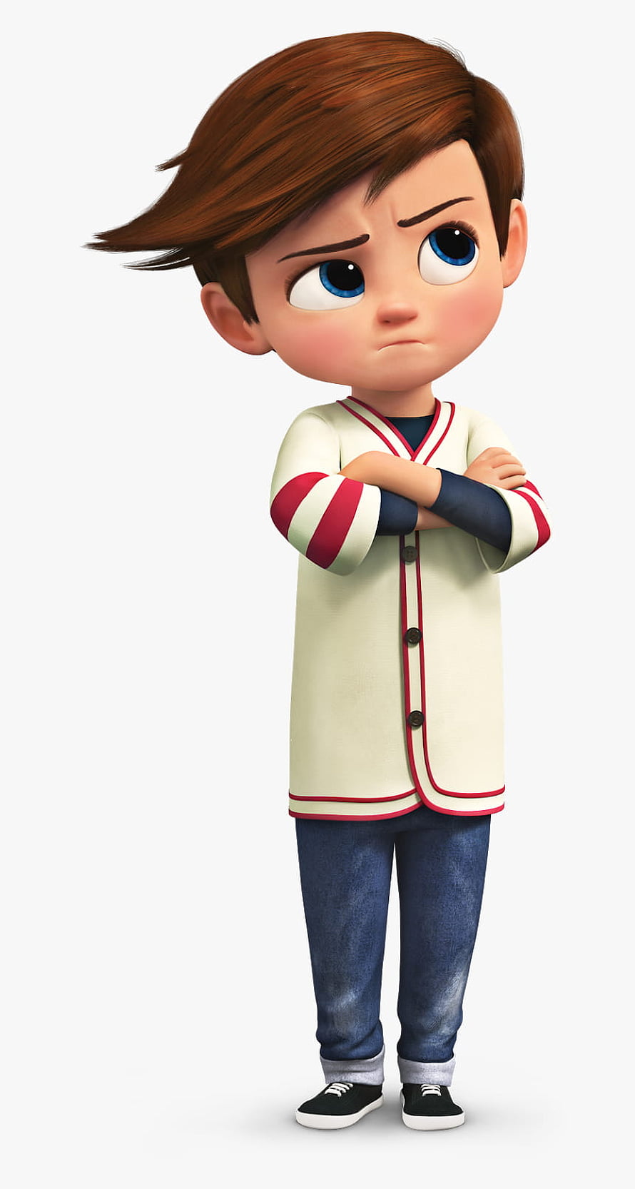 Tim from The Boss Baby 3D Animated Character with Crossed Arms HD phone wallpaper
