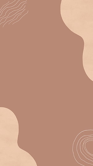 Minimalist Brown Abstract Wallpaper with Organic Shapes and Wavy Line Details HD phone wallpaper