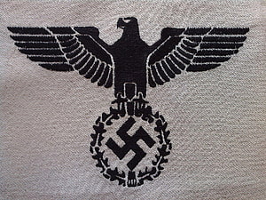Reichsadler Nazi Eagle Swastika Insignia Embroidered on Military Fabric HD wallpaper