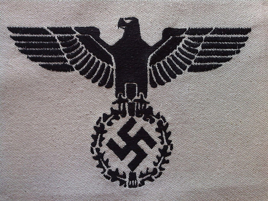 Reichsadler Nazi Eagle Swastika Insignia Embroidered on Military Fabric HD wallpaper