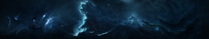 Deep Space Nebula with Glowing Blue Gas Clouds and Distant Stars HD wallpaper