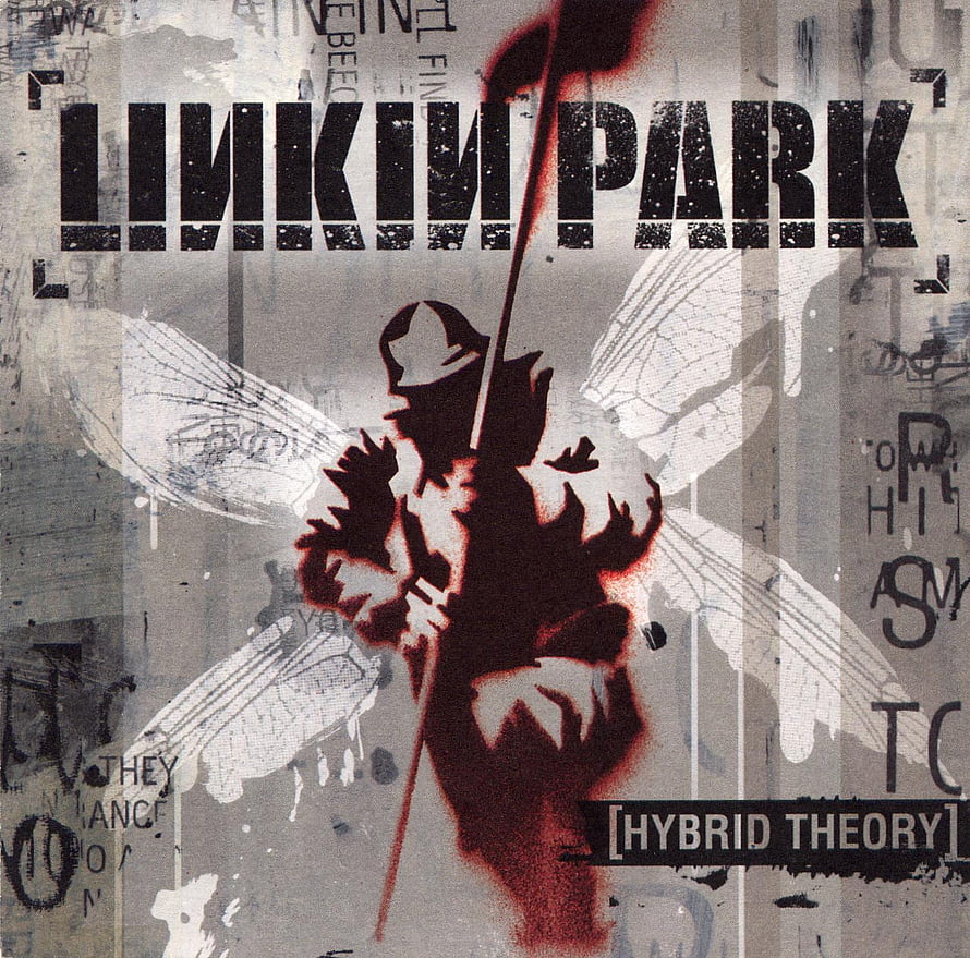 Linkin Park Hybrid Theory Album Artwork with Angelic Figure and Grunge Texture HD wallpaper