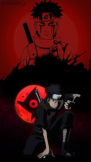 Shisui Uchiha Anime Character Art with Sharingan and Konoha Headband HD phone wallpaper